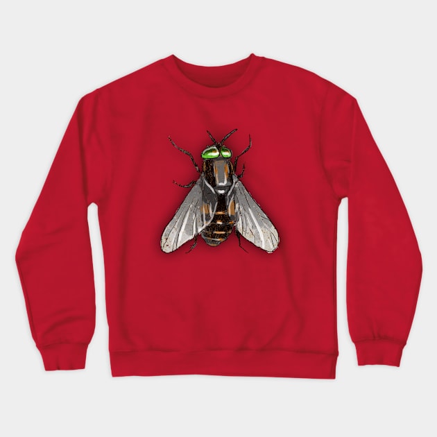 Bugs-3 Housefly Crewneck Sweatshirt by Komigato